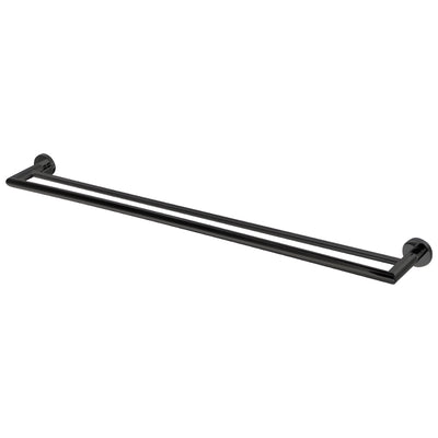 MODERN NATIONAL EVA DOUBLE TOWEL RAIL MATTE BLACK (AVAILABLE IN 600MM AND 750MM)