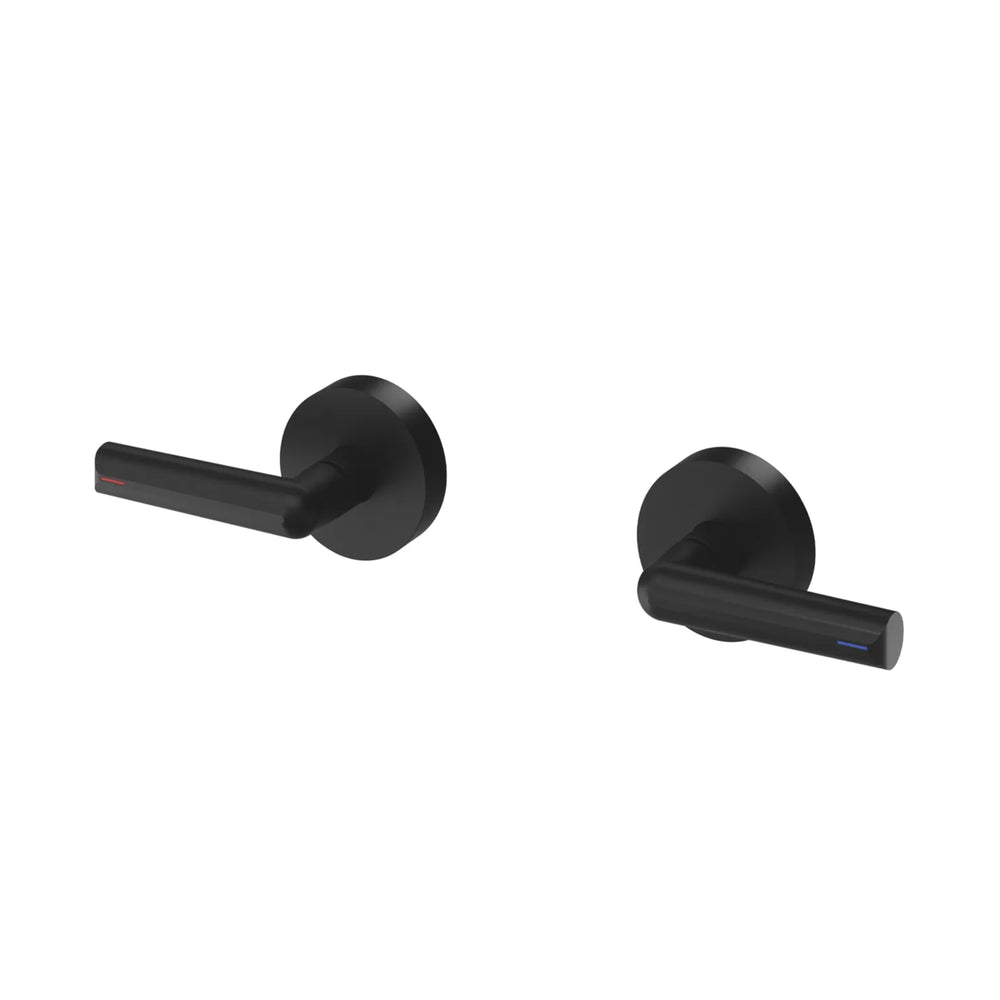 PHOENIX VIVID SLIMLINE LEAD FREE PLUS LEVER WALL TOP ASSEMBLIES EXTENDED SPINDLES MATTE BLACK