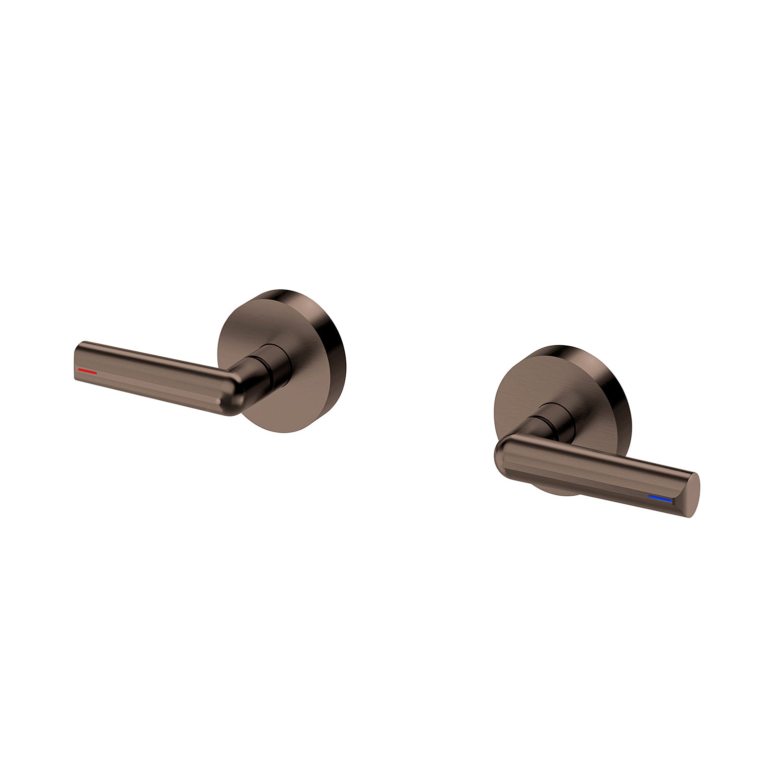 PHOENIX VIVID SLIMLINE PLUS LEVER WALL TOP ASSEMBLIES EXTENDED SPINDLES BRUSHED BRONZE