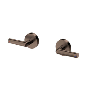 PHOENIX VIVID SLIMLINE PLUS LEVER WALL TOP ASSEMBLIES EXTENDED SPINDLES BRUSHED BRONZE