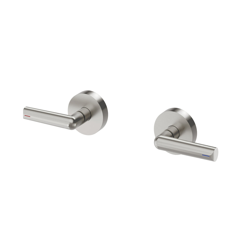 PHOENIX VIVID SLIMLINE LEAD FREE PLUS LEVER WALL TOP ASSEMBLIES EXTENDED SPINDLES BRUSHED NICKEL