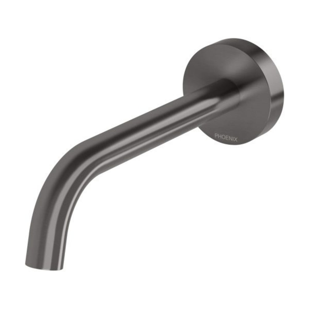 PHOENIX VIVID SLIMLINE LEAD FREE PLUS WALL BASIN / BATH OUTLET 180MM BRUSHED CARBON