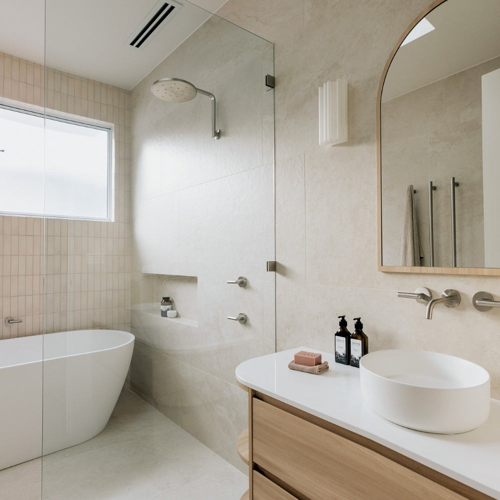 PHOENIX VIVID SLIMLINE LEAD FREE PLUS WALL BASIN / BATH OUTLET 194MM BRUSHED NICKEL