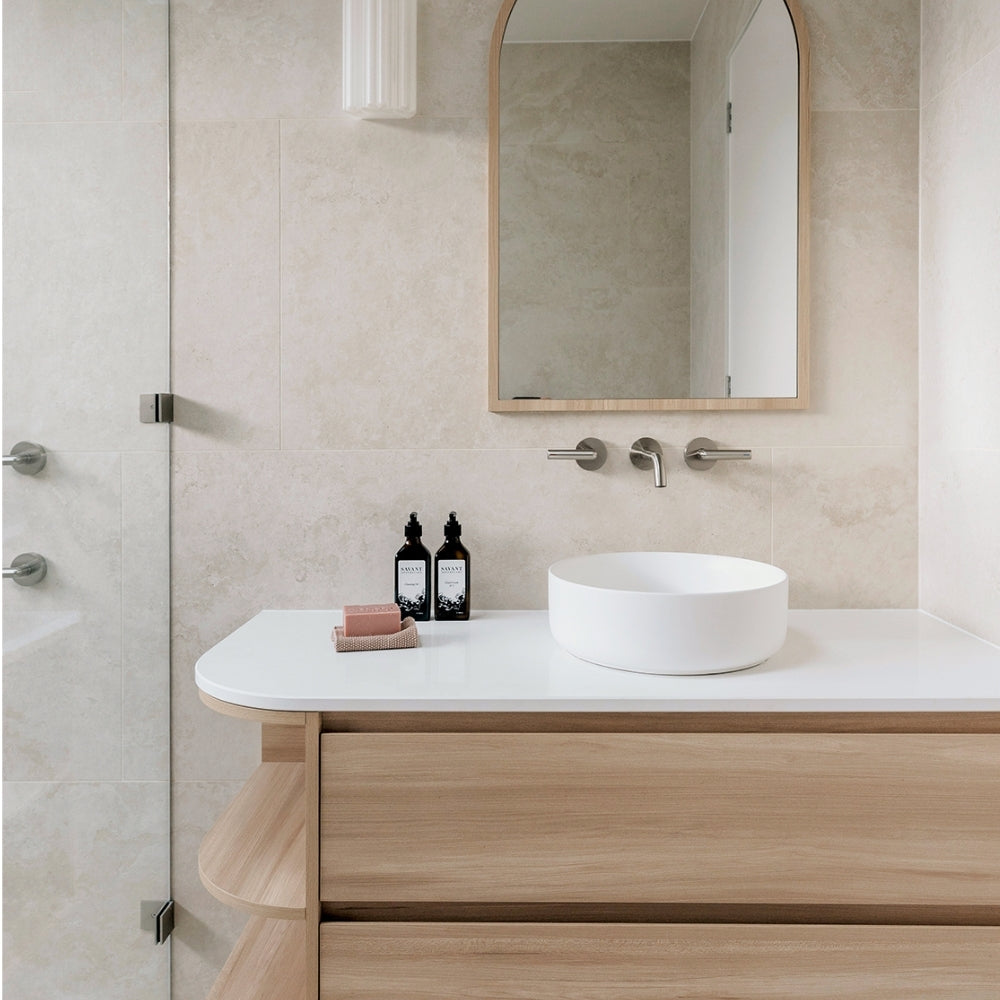 PHOENIX VIVID SLIMLINE LEAD FREE PLUS WALL BASIN / BATH OUTLET 194MM BRUSHED NICKEL