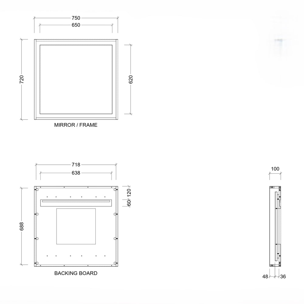 TIMBERLINE HALIFAX FRAMED CUSTOM MIRROR (ALL SIZING)