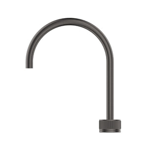 BELLA VISTA MICA FLUTED GOOSENECK HOB SINK/BASIN MIXER SET 311MM GUN METAL
