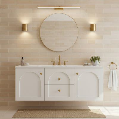 LUKKA CHESTER FEDERATION MATTE WHITE 1200MM SINGLE BOWL WALL HUNG VANITY