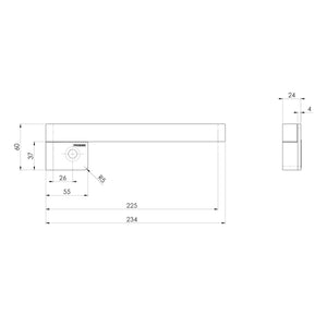 PHOENIX DESIGNER SWIVEL BATH OUTLET BRUSHED CARBON