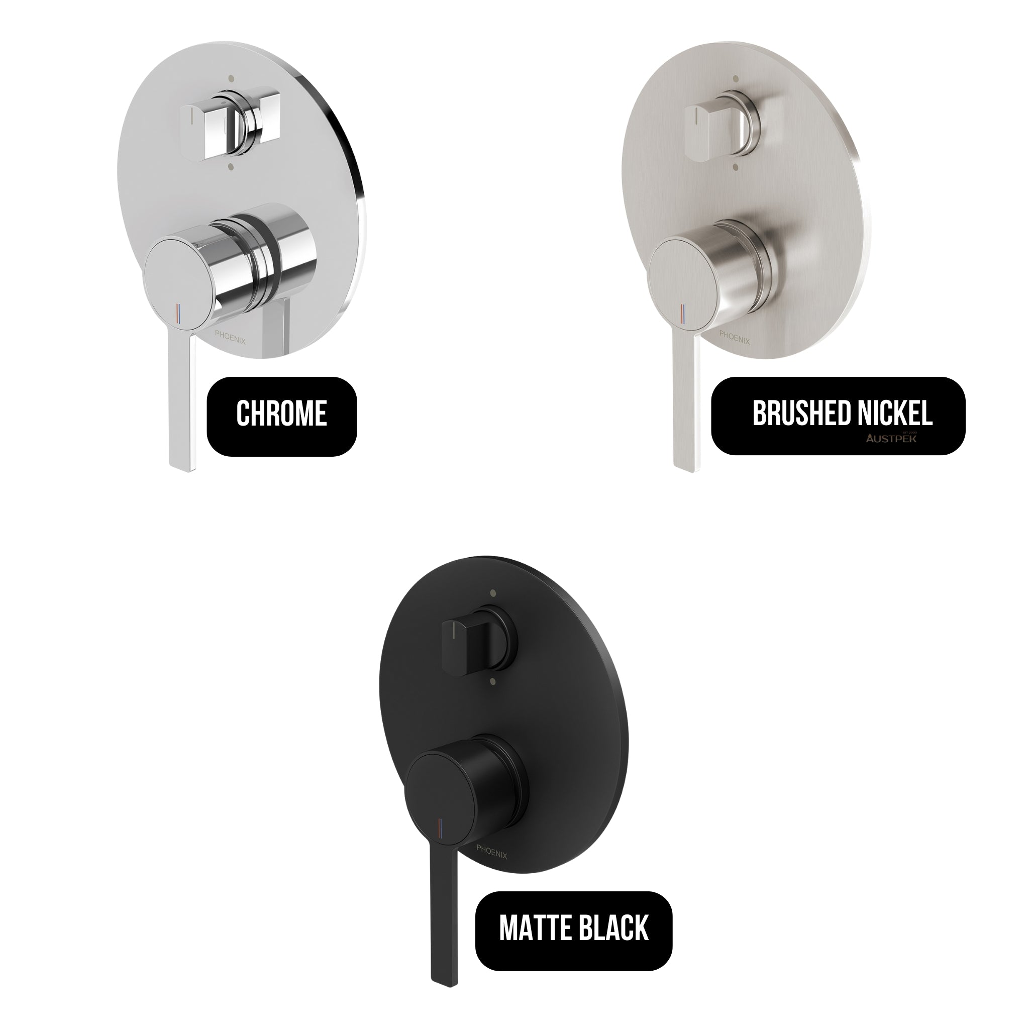 PHOENIX LEXI MKII SWITCHMIX SHOWER / BATH DIVERTER MIXER COMPLETE KIT CHROME