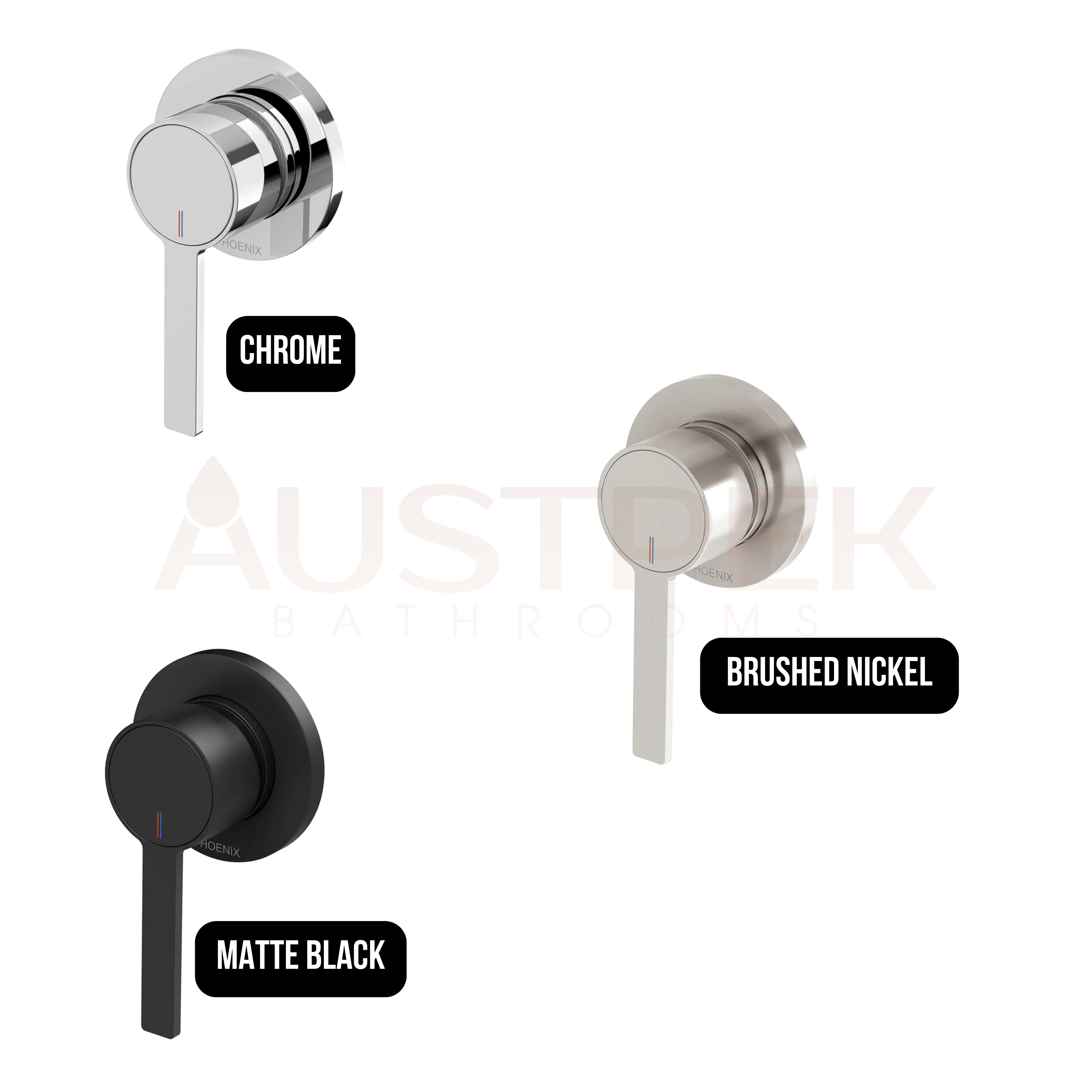 PHOENIX LEXI MKII SHOWER WALL MIXER MATTE BLACK