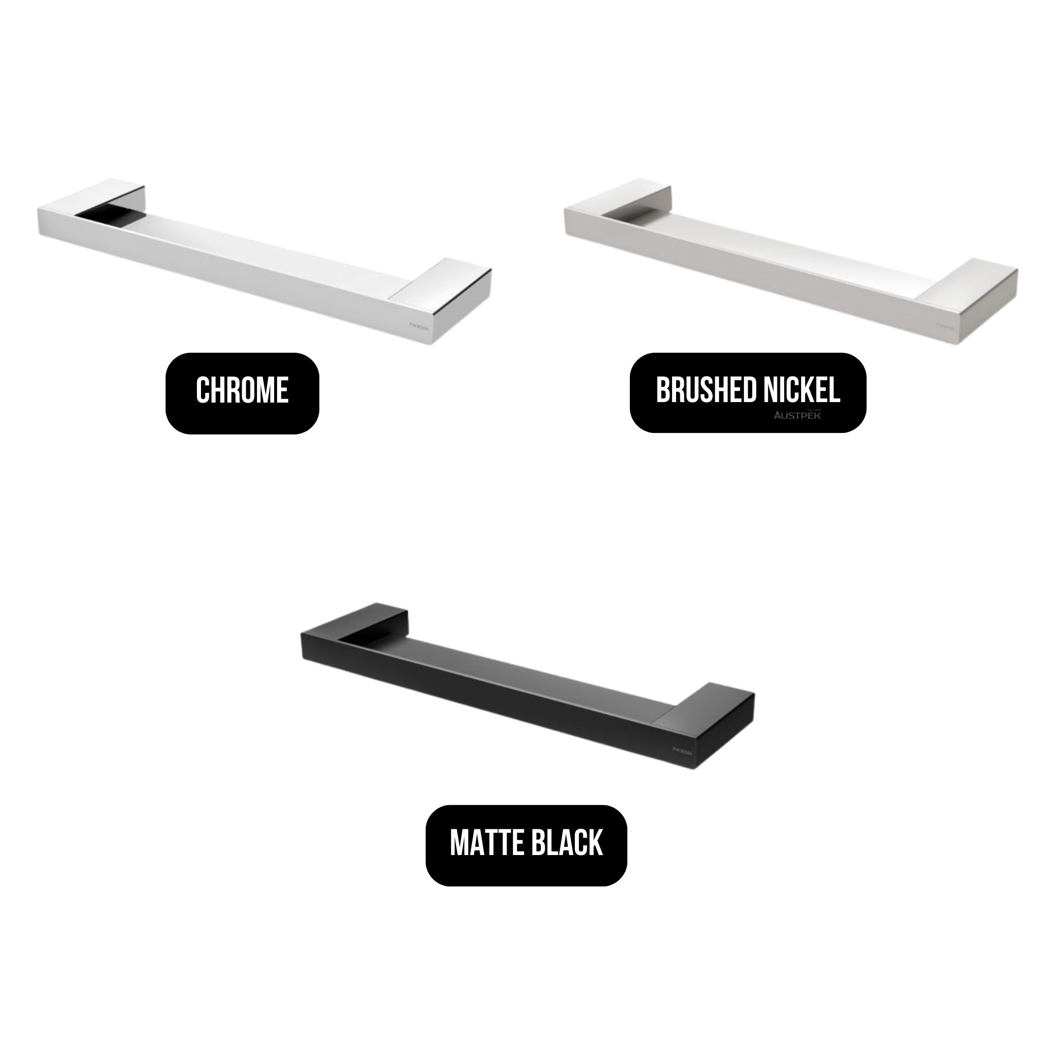 PHOENIX LEXI MKII SHOWER SHELF 391MM MATTE BLACK