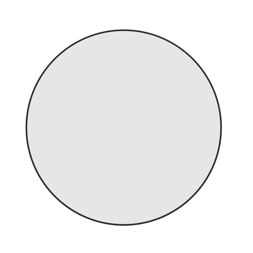 THERMOGROUP ABLAZE ROUND BLACK FRAMED MIRROR 900MM