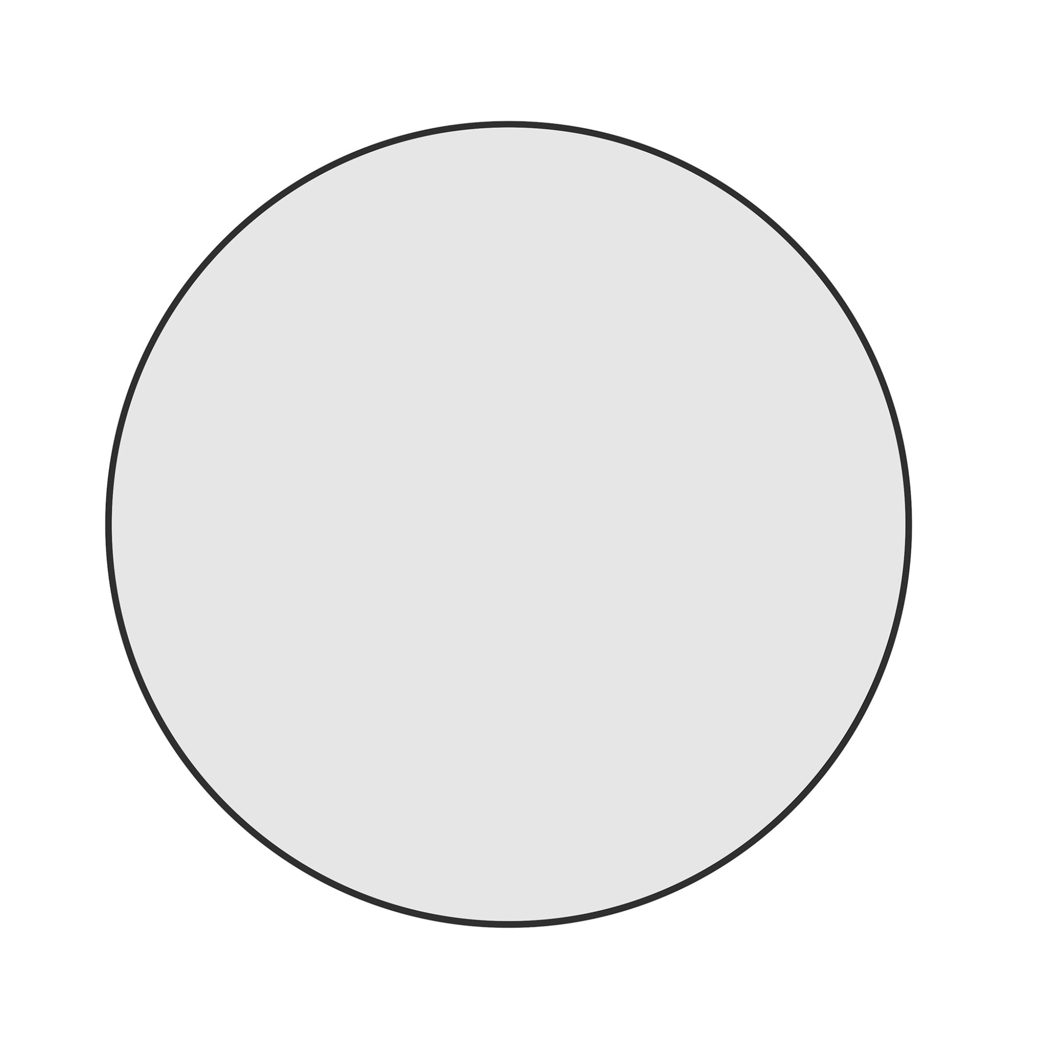 THERMOGROUP ABLAZE ROUND BLACK FRAMED MIRROR 900MM