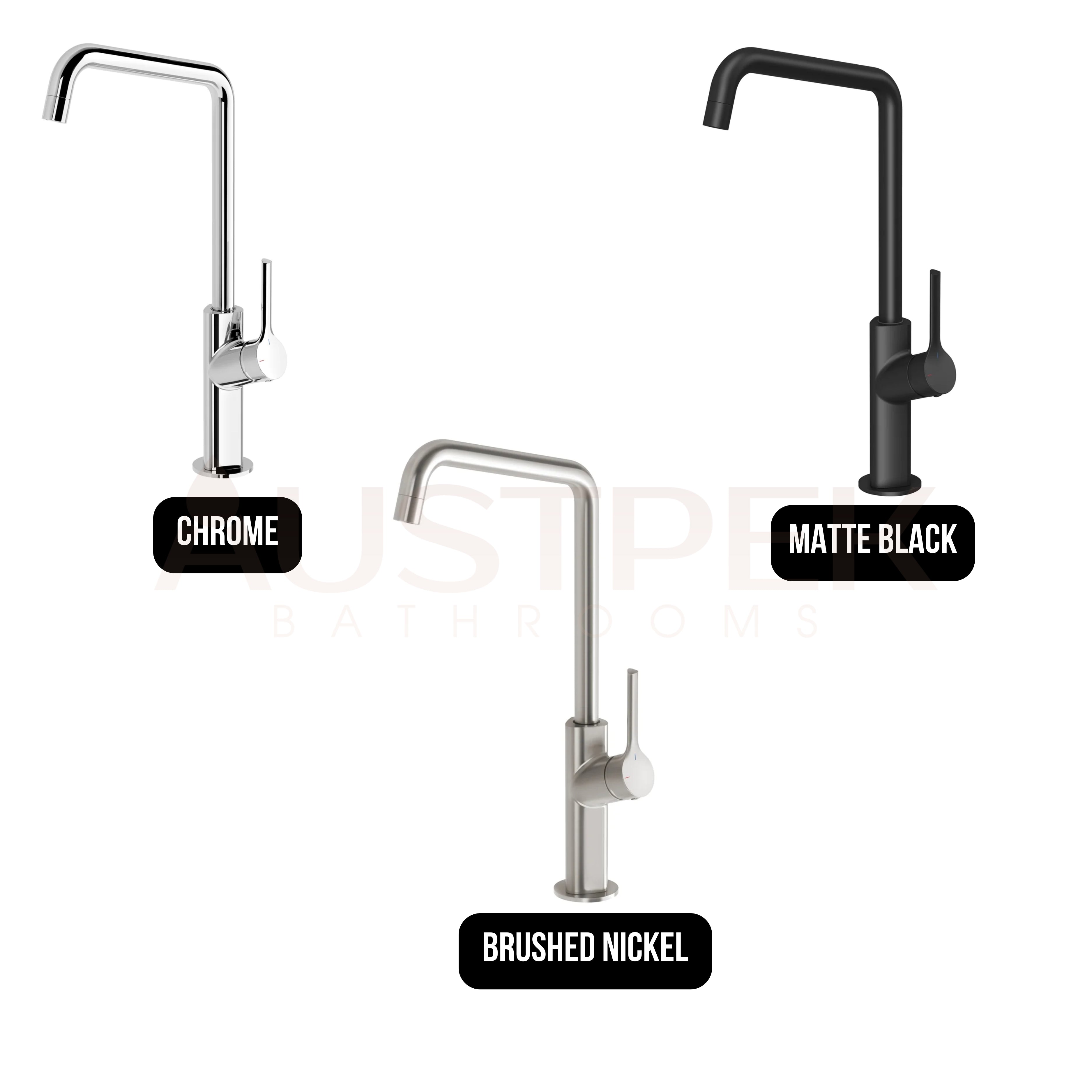 PHOENIX ESTER SINK MIXER SQUARELINE 200MM BRUSHED NICKEL