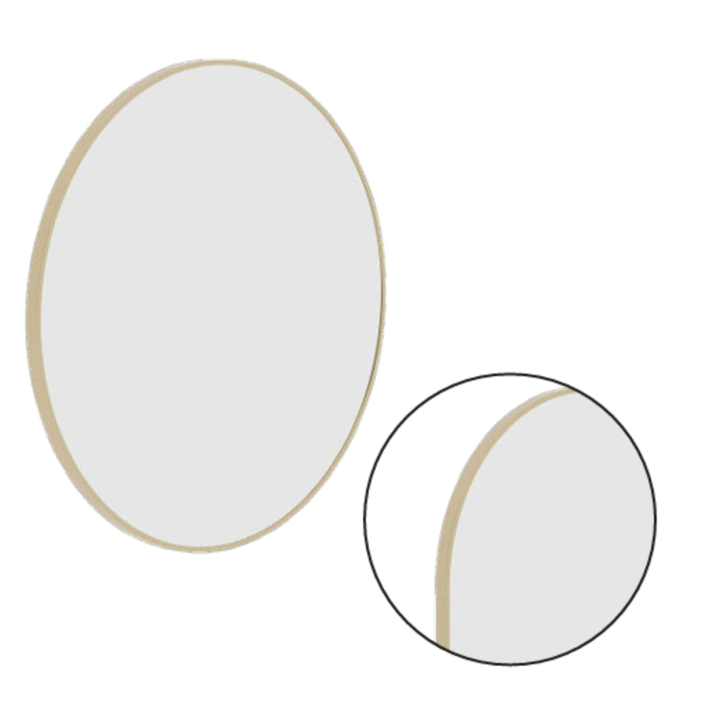 THERMOGROUP ABLAZE ROUND GOLD FRAMED MIRROR 600MM