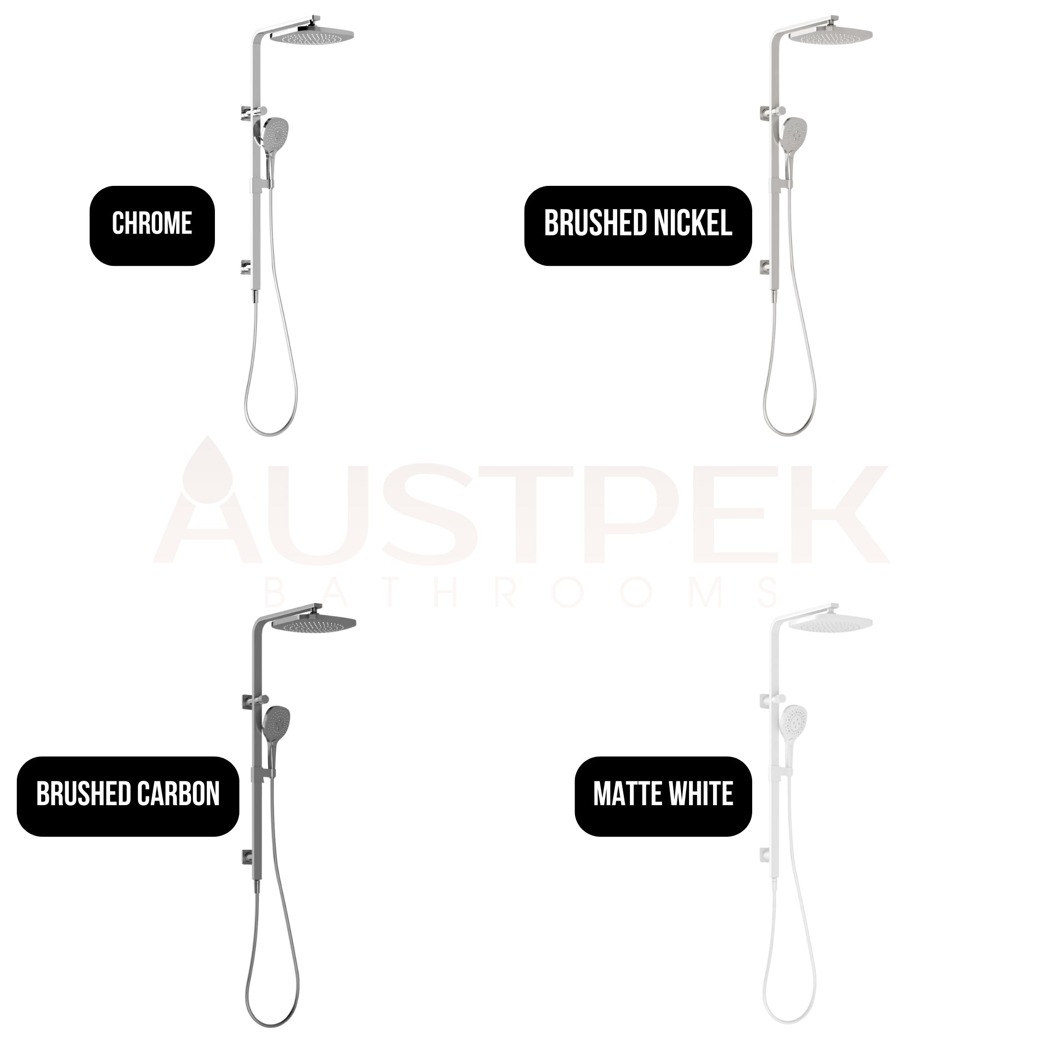 PHOENIX NUAGE TWIN SHOWER MATTE WHITE