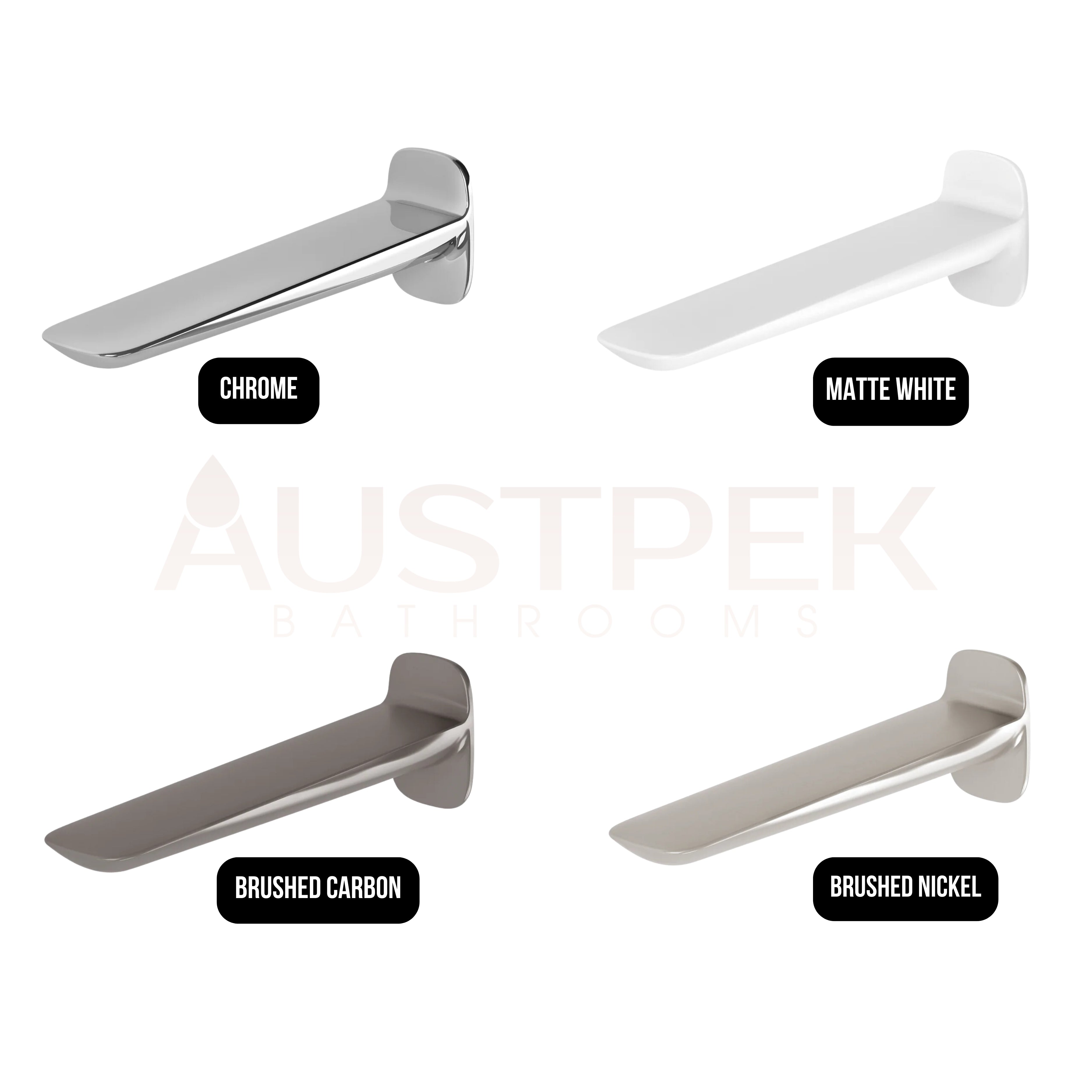 PHOENIX NUAGE WALL BASIN BATH OUTLET 200MM MATTE WHITE