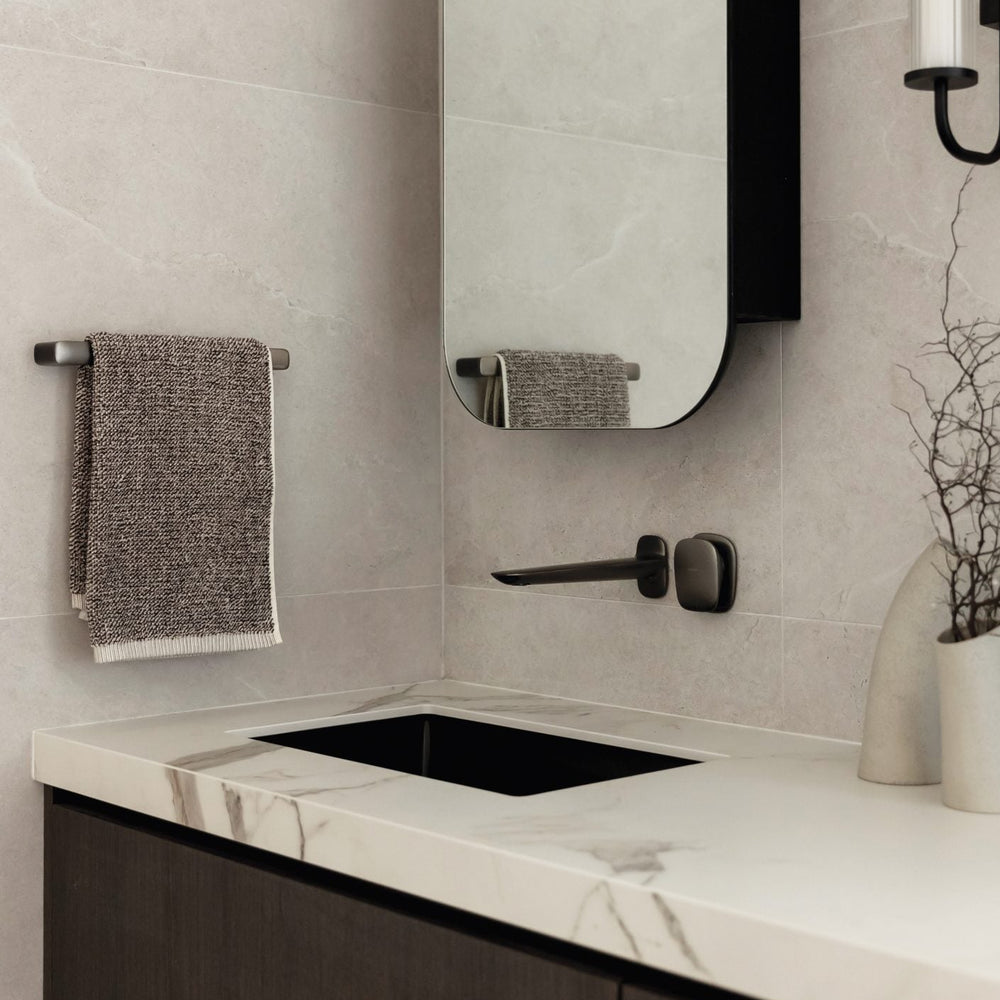 PHOENIX NUAGE NON-HEATED HAND TOWEL RAIL BRUSHED CARBON 290MM