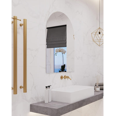 THERMOGROUP ABLAZE ARCH SHAPE MIRROR WITH HANGERS INCLUDING DEMISTER 750X1000MM