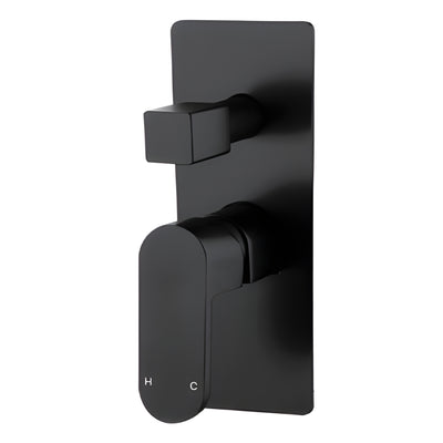 MODERN NATIONAL EVA MINI SHOWER DIVERTER MIXER 200MM MATTE BLACK