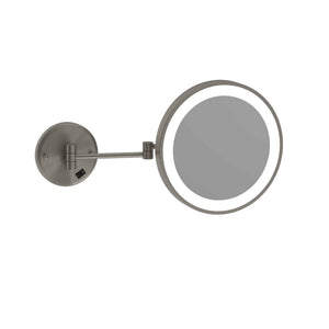 THERMOGROUP ABLAZE 3X MAGNIFICATION MIRROR WITH LIGHT BRUSHED NICKEL 250X450MM