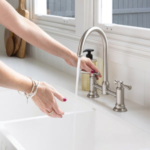 PHOENIX CROMFORD EXPOSED SINK SET 325MM BRUSHED NICKEL