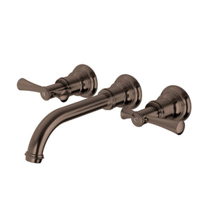 PHOENIX CROMFORD WALL BASIN / BATH TAP SET 181MM BRUSHED BRONZE