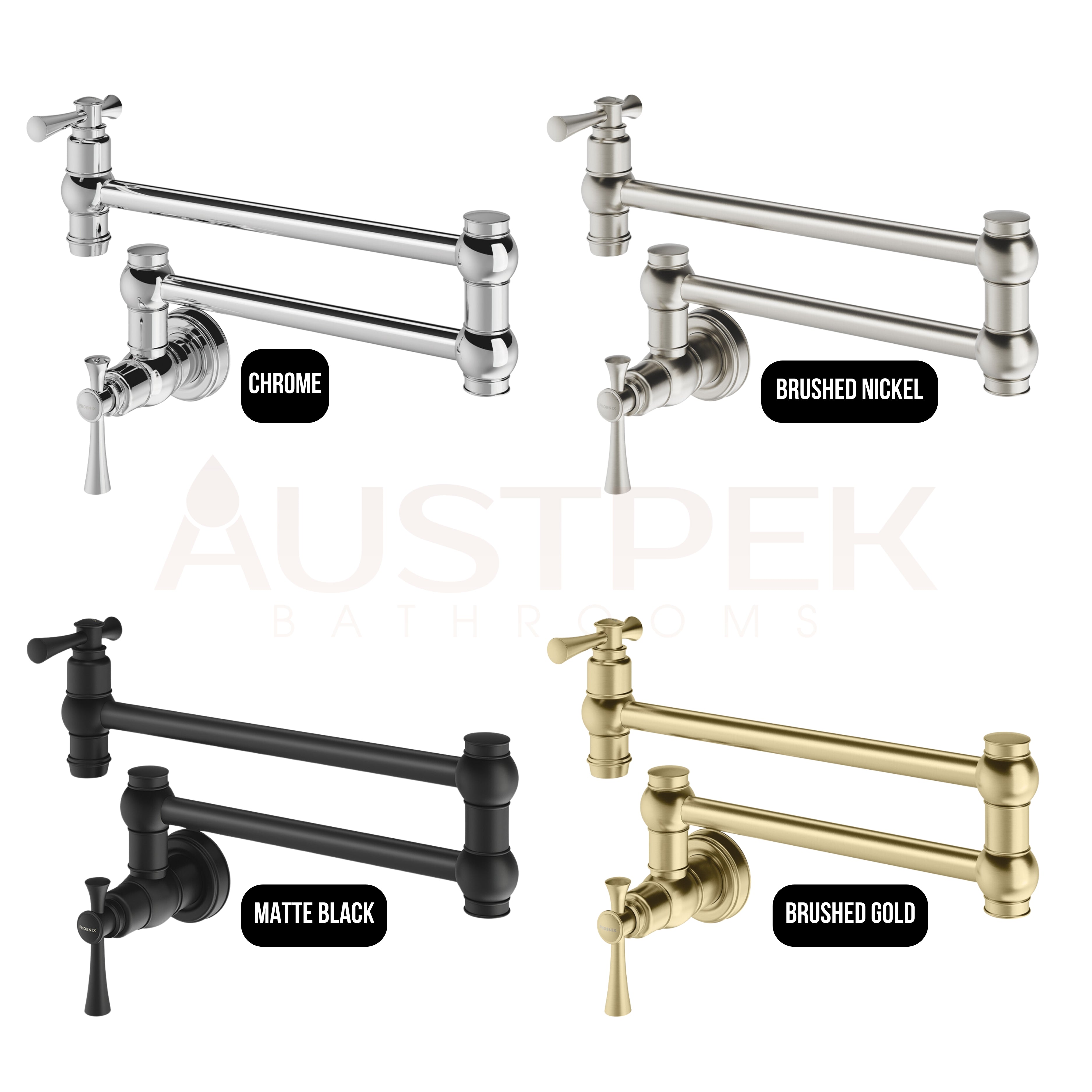 PHOENIX CROMFORD LEAD FREE POT FILLER BRUSHED NICKEL