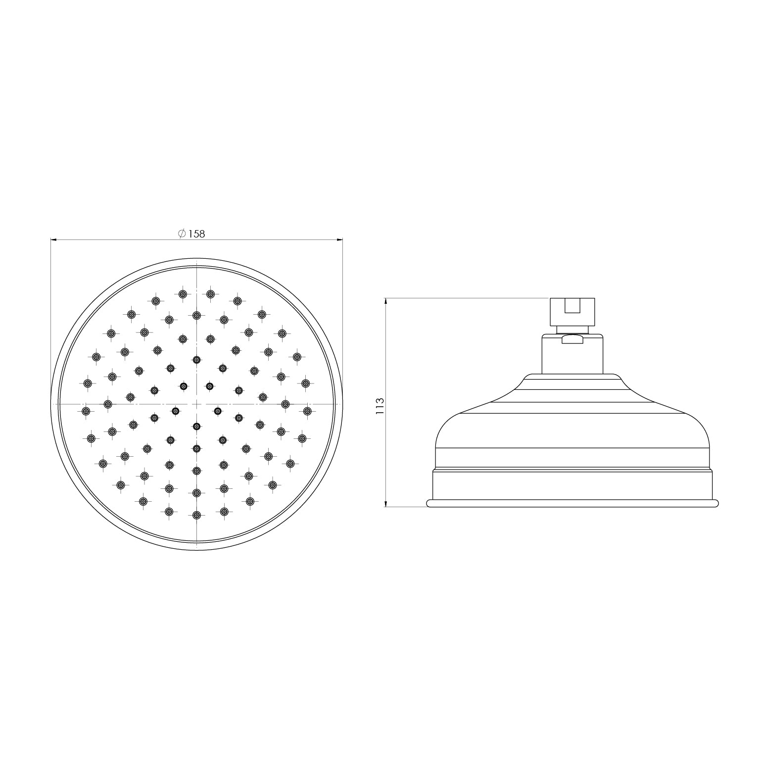 PHOENIX CROMFORD SHOWER 158MM ROSE BRUSHED BRONZE
