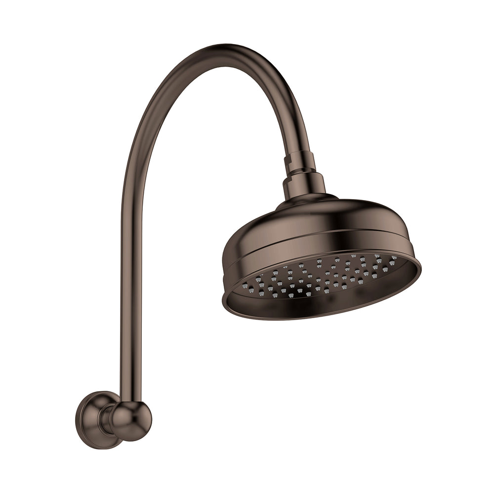 PHOENIX CROMFORD HIGH-RISE SHOWER ARM AND ROSE 150MM BRUSHED BRONZE