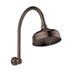 Phoenix Cromford High-Rise Shower Arm and Rose 150mm in Brushed Bronze