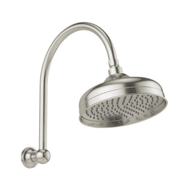 PHOENIX CROMFORD HIGH RISE SHOWER ARM AND ROSE 348MM BRUSHED NICKEL