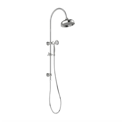 PHOENIX CROMFORD ROSE TWIN SHOWER 208MM CHROME