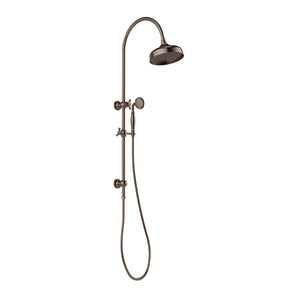 PHOENIX CROMFORD ROSE TWIN SHOWER 210MM BRUSHED BRONZE
