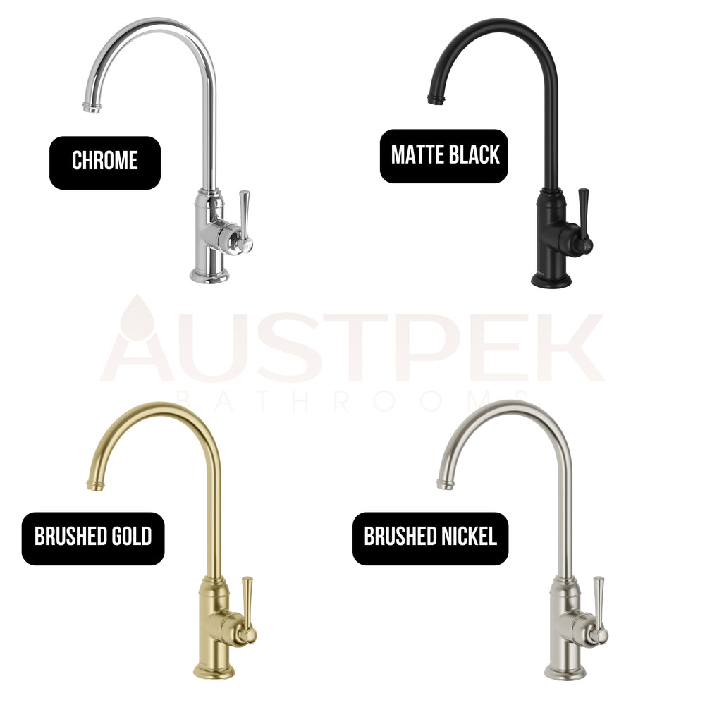 PHOENIX CROMFORD SINK MIXER 363MM MATTE BLACK