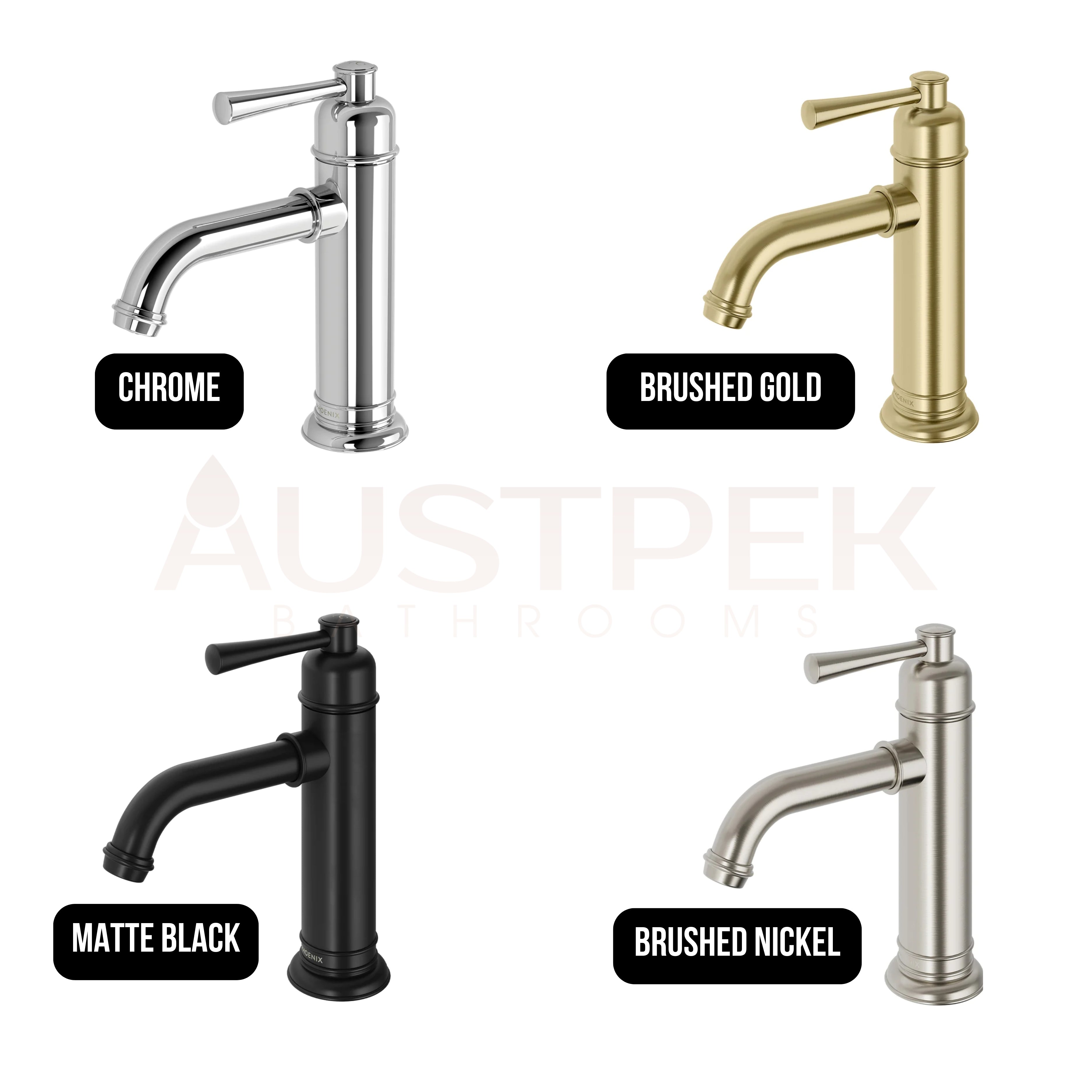 PHOENIX CROMFORD LEAD FREE BASIN MIXER 174MM MATTE BLACK