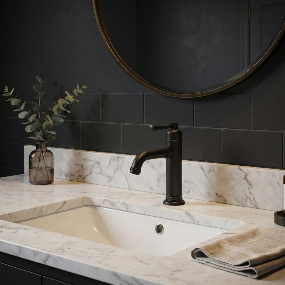 PHOENIX CROMFORD LEAD FREE BASIN MIXER 174MM MATTE BLACK