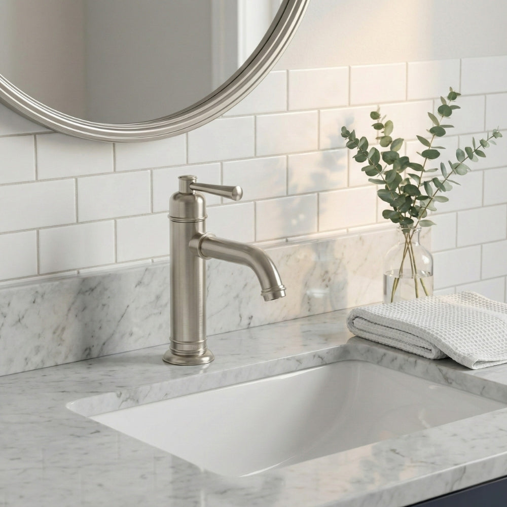 PHOENIX CROMFORD LEAD FREE BASIN MIXER 174MM BRUSHED NICKEL