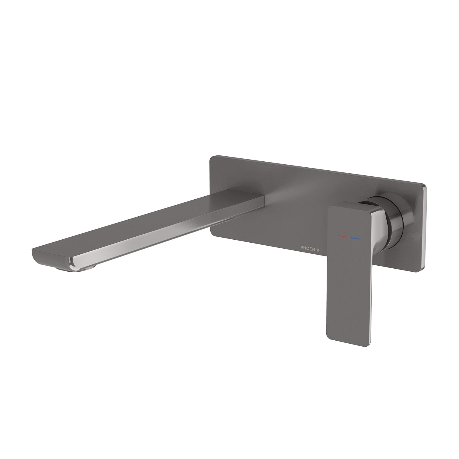 PHOENIX GLOSS MKII SWITCHMIX WALL BASIN / BATH MIXER SET FIT-OFF AND ROUGH-IN KIT BRUSHED CARBON