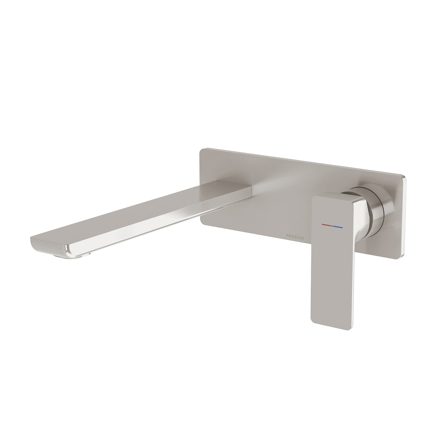 PHOENIX GLOSS MKII SWITCHMIX WALL BASIN / BATH MIXER SET FIT-OFF AND ROUGH-IN KIT BRUSHED NICKEL