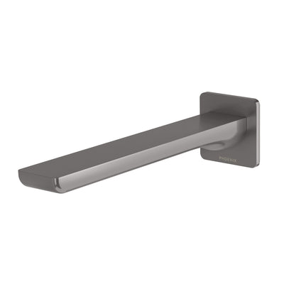 PHOENIX GLOSS MKII WALL BASIN / BATH OUTLET 200MM BRUSHED CARBON
