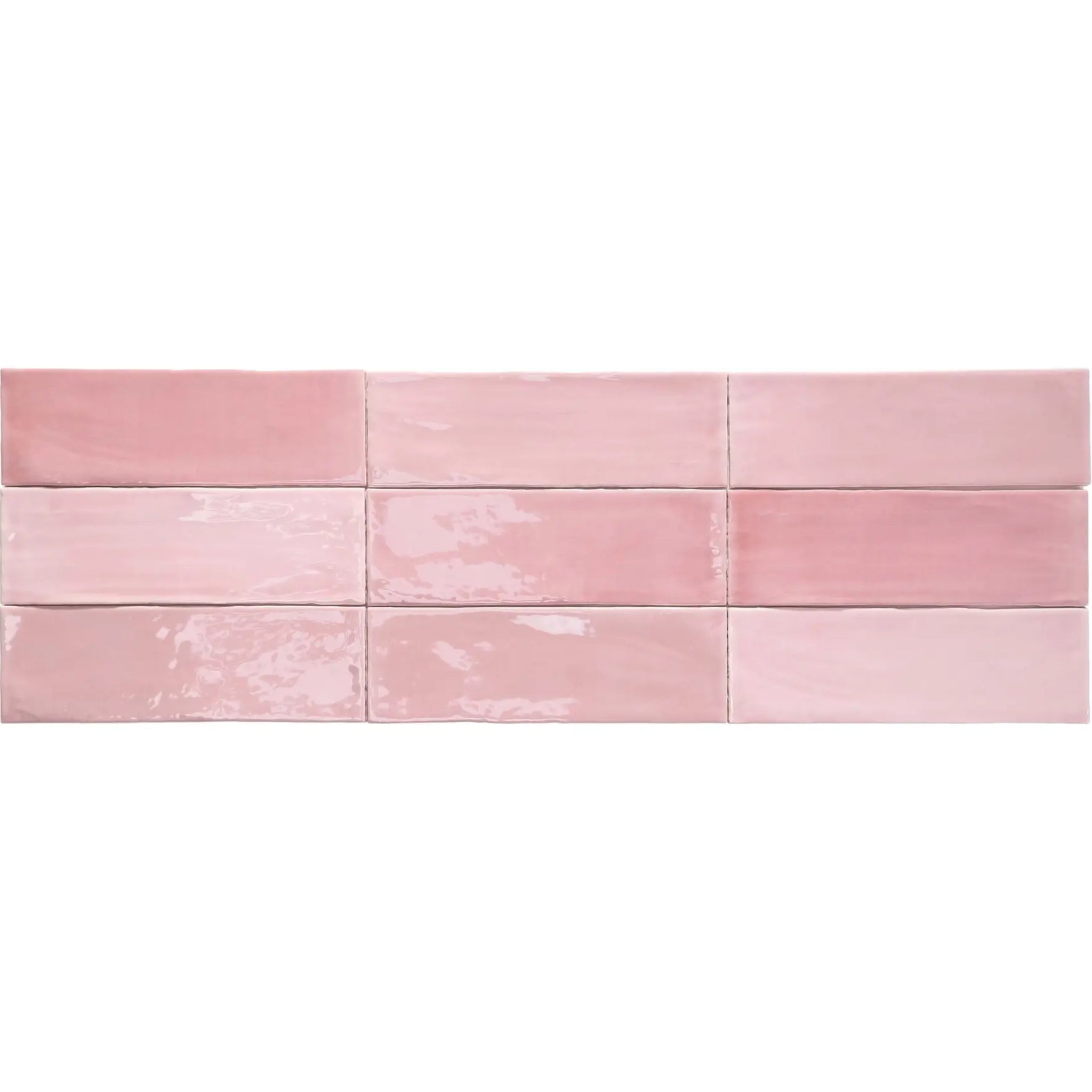 ELITE IMPORTERS TABARCA ROSA GLOSS 75X230MM RECTANGLE TILE (PER BOX)