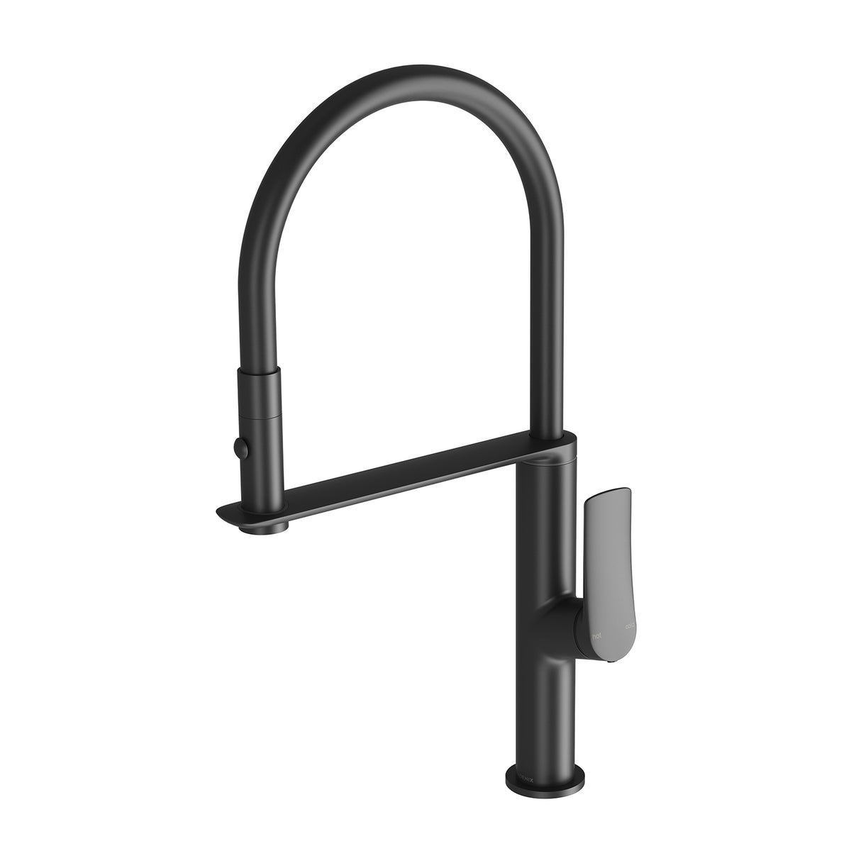 PHOENIX KUSABI FLEXIBLE HOSE SINK MIXER 200MM MATTE BLACK