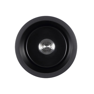 IKON CORA GRANITE ROUND KITCHEN SINK MATTE BLACK 410MM