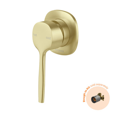 PHOENIX VASK LEAD FREE SWITCHMIX SHOWER / WALL MIXER FIT OFF KIT ONLY BRUSHED GOLD