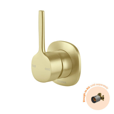PHOENIX VASK LEAD FREE SWITCHMIX SHOWER / WALL MIXER PIN UP FIT OFF KIT ONLY BRUSHED GOLD