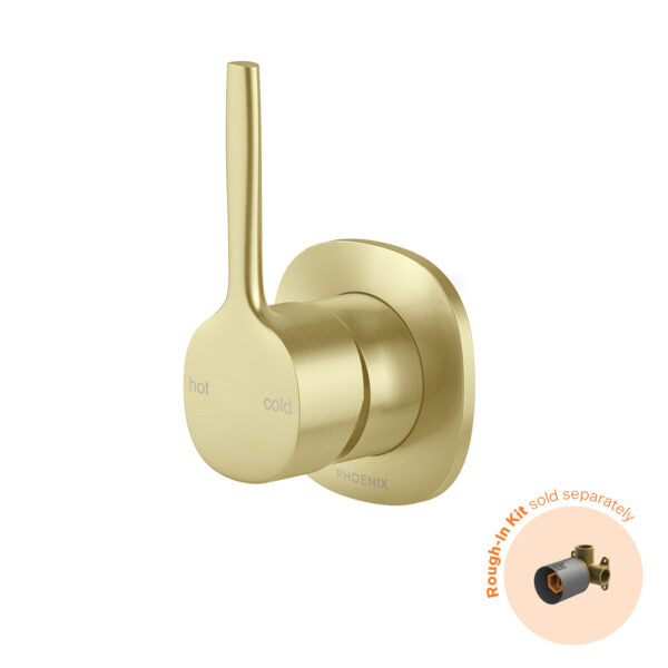 PHOENIX VASK SWITCHMIX SHOWER / WALL MIXER PIN UP FIT OFF KIT ONLY BRUSHED GOLD