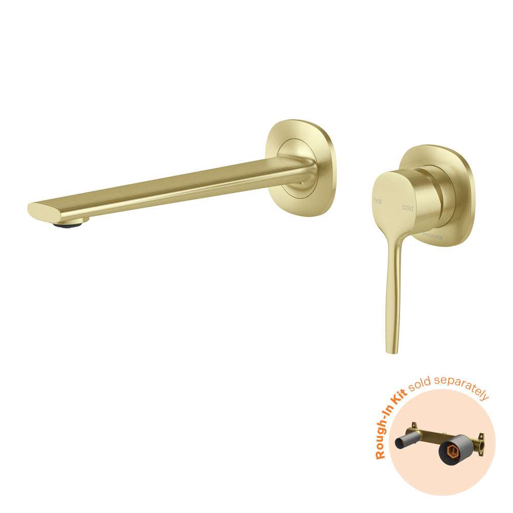 PHOENIX VASK SWITCHMIX WALL BASIN / BATH MIXER SET FIT OFF KIT ONLY BRUSHED GOLD