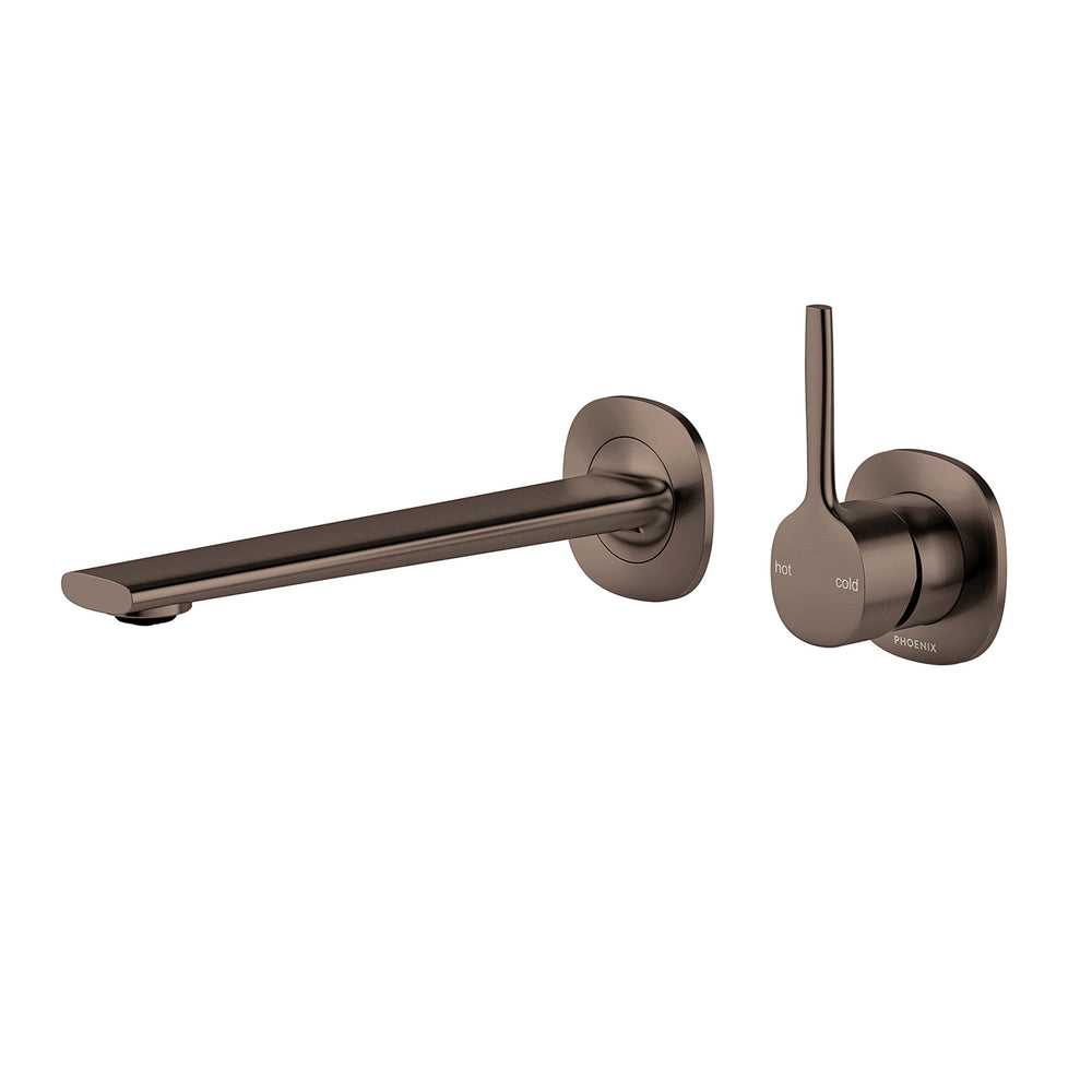PHOENIX VASK SWITCHMIX WALL BASIN / BATH MIXER SET 200MM PIN UP BRUSHED BRONZE