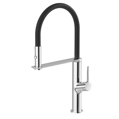 PHOENIX VASK LEAD FREE SINK MIXER WITH FLEXIBLE HOSE 464MM CHROME